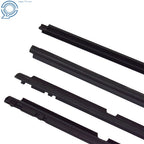 Set of 4 Black Weatherstrip Window Moulding Trim Seals for Toyota Corolla (2009–2012)