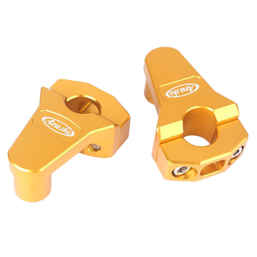 7/8" CNC Handlebar Mount Clamp Riser for Honda Yamaha Suzuki Kawasaki BMW