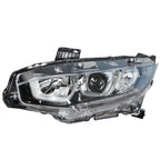 Chrome Halogen Projector Headlight for Honda Civic (2016â2020) Left Side