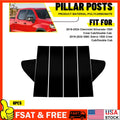 Set of 6 Black Pillar Posts Window Trim for Chevy Silverado GMC Sierra (2019â2022)