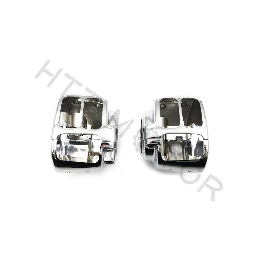 Chrome Switch Housing Cover Kit for Harley VRSC (2002–2017), XL (1996–2013), XR (2008–2012)