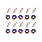 20pcs Chrome M6 Bumper Fender Washer License Plate Bolt Screws for Cars