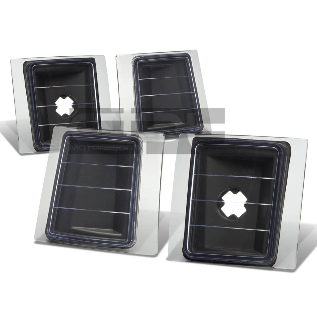 Set of 4 Black Crystal Corner Clear Reflector Lights for Chevy C10 1500/2500 (1994–1998)