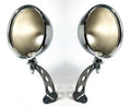 Pair Drilled Headlight Stands Chrome for Dietz Buckets Custom Steel Frame (—)