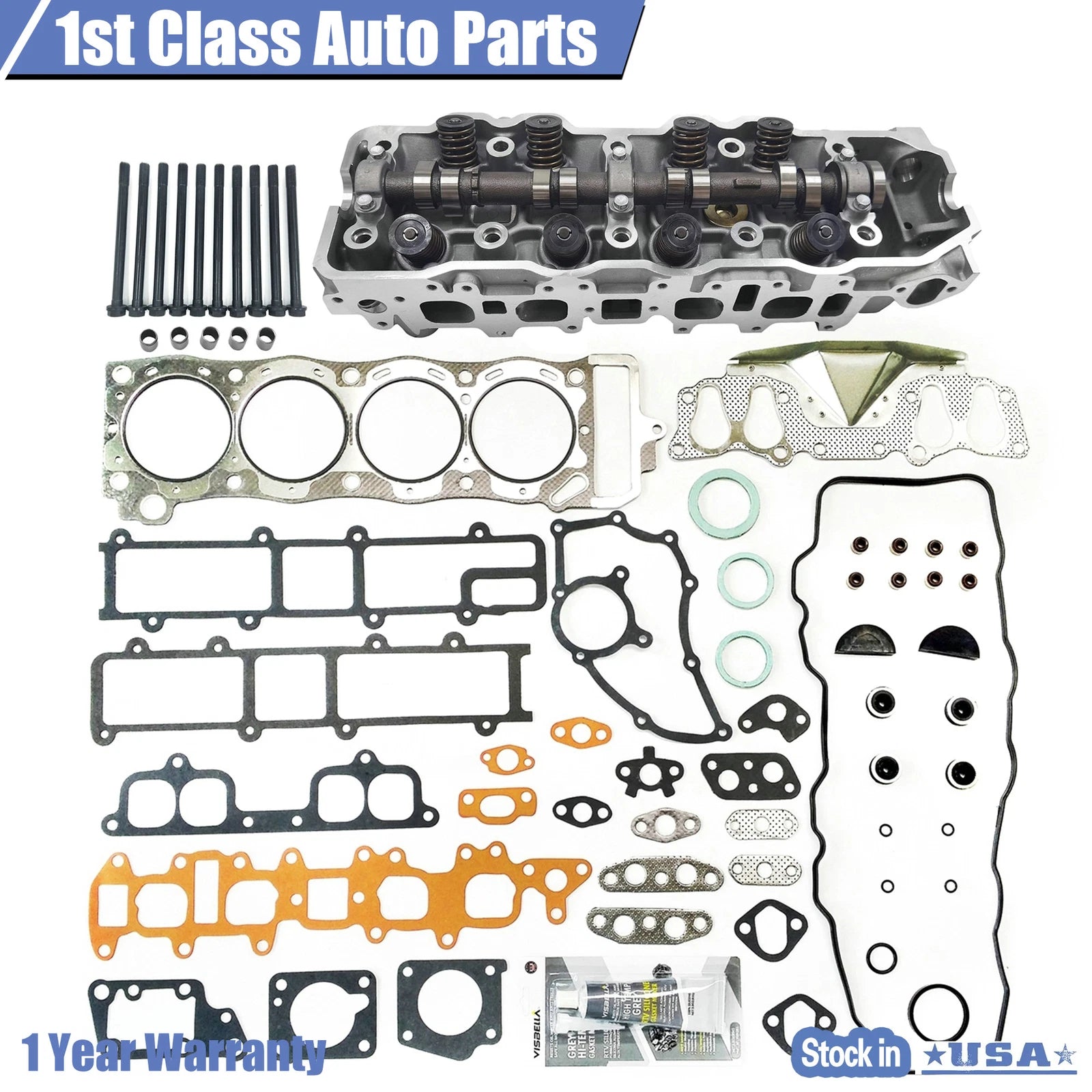 Cylinder Head & Gasket Set for Toyota 4Runner Pickup Celica (1979–1995)