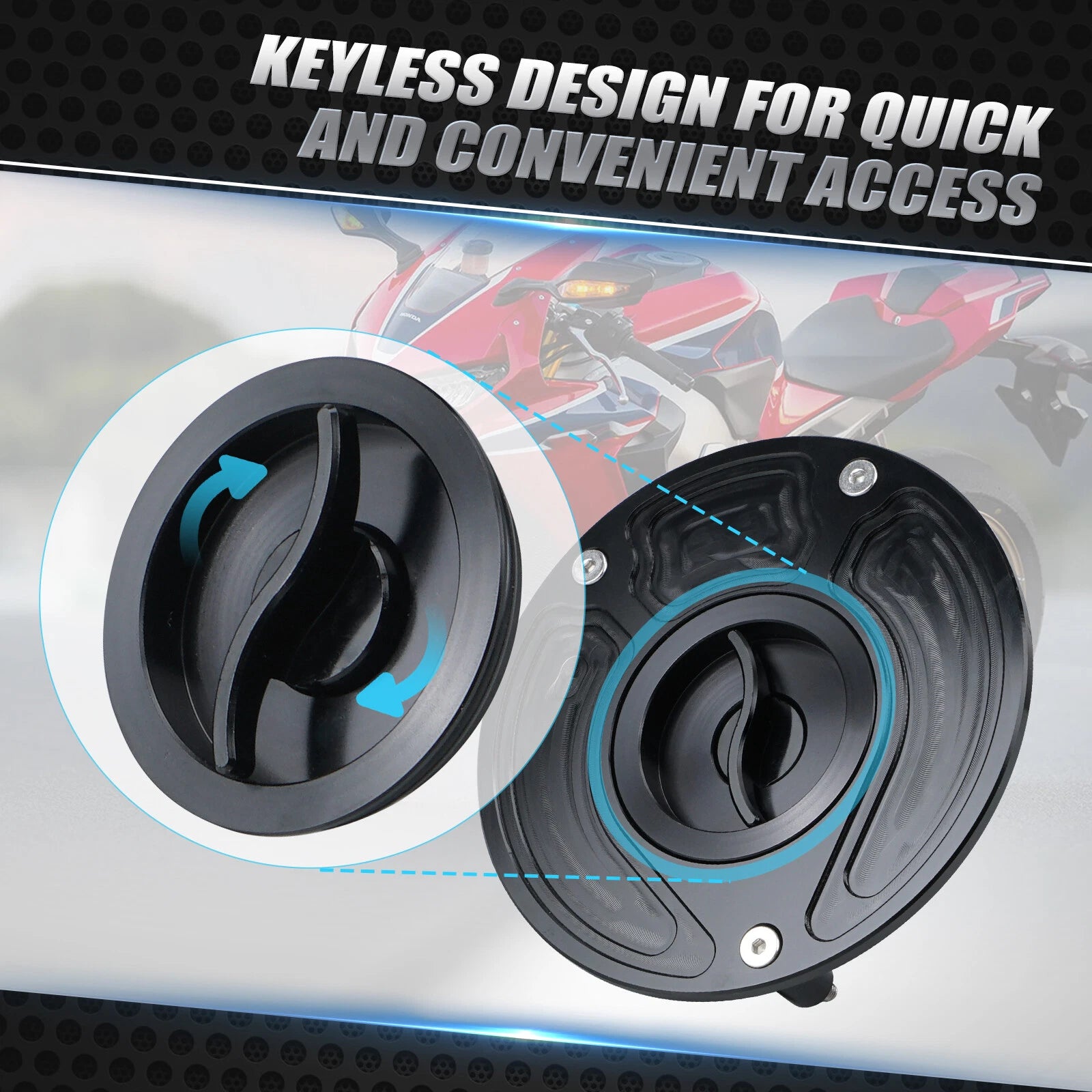 CNC Fuel Gas Tank Cap Cover for Honda RC51, CBR500F/X, CBR600 F4i/F4/F3/F2