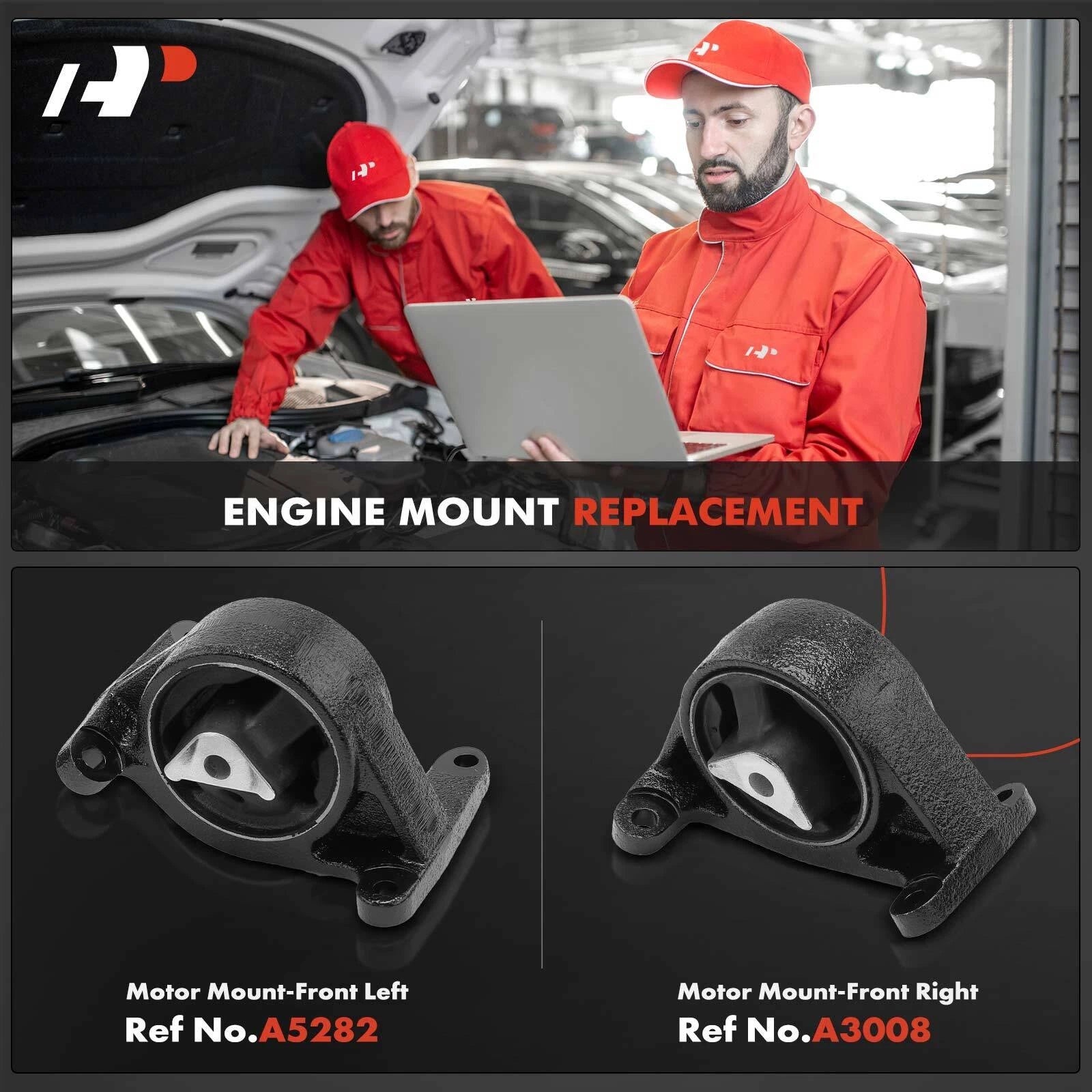 2X Front Engine Motor Mount for Jeep Grand Cherokee (1999-2004)