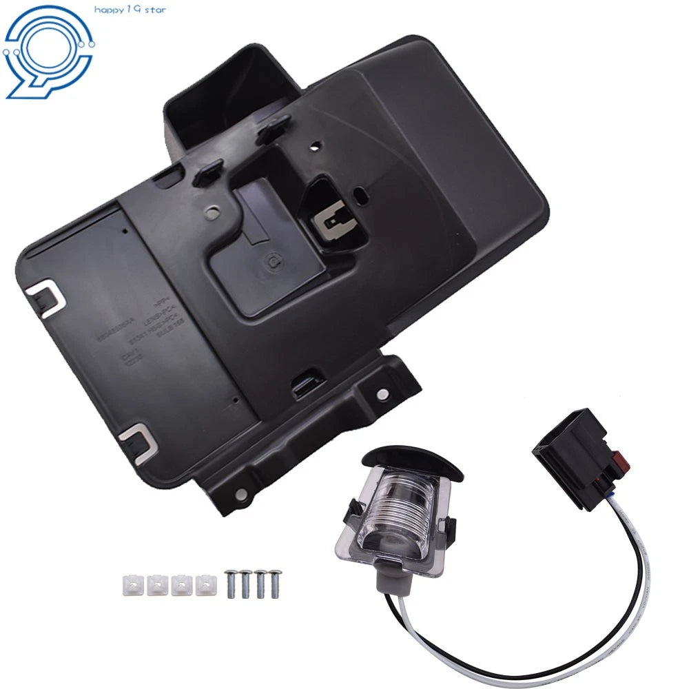 License Plate Mounting Holder with Light for Jeep Wrangler JK (2007–2017)