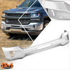 Front Bumper for Chevy Silverado 1500 (2016–2019) w/ Parking+Fog Light Cutouts Chrome