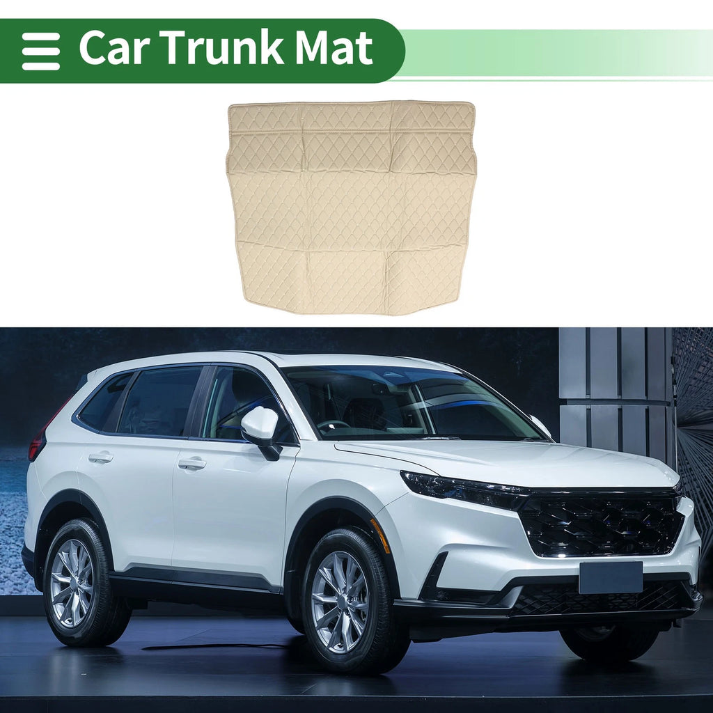 3D Diamond Pattern Cargo Liner Trunk Mat for Honda CR-V (2023–2024) Beige XPE