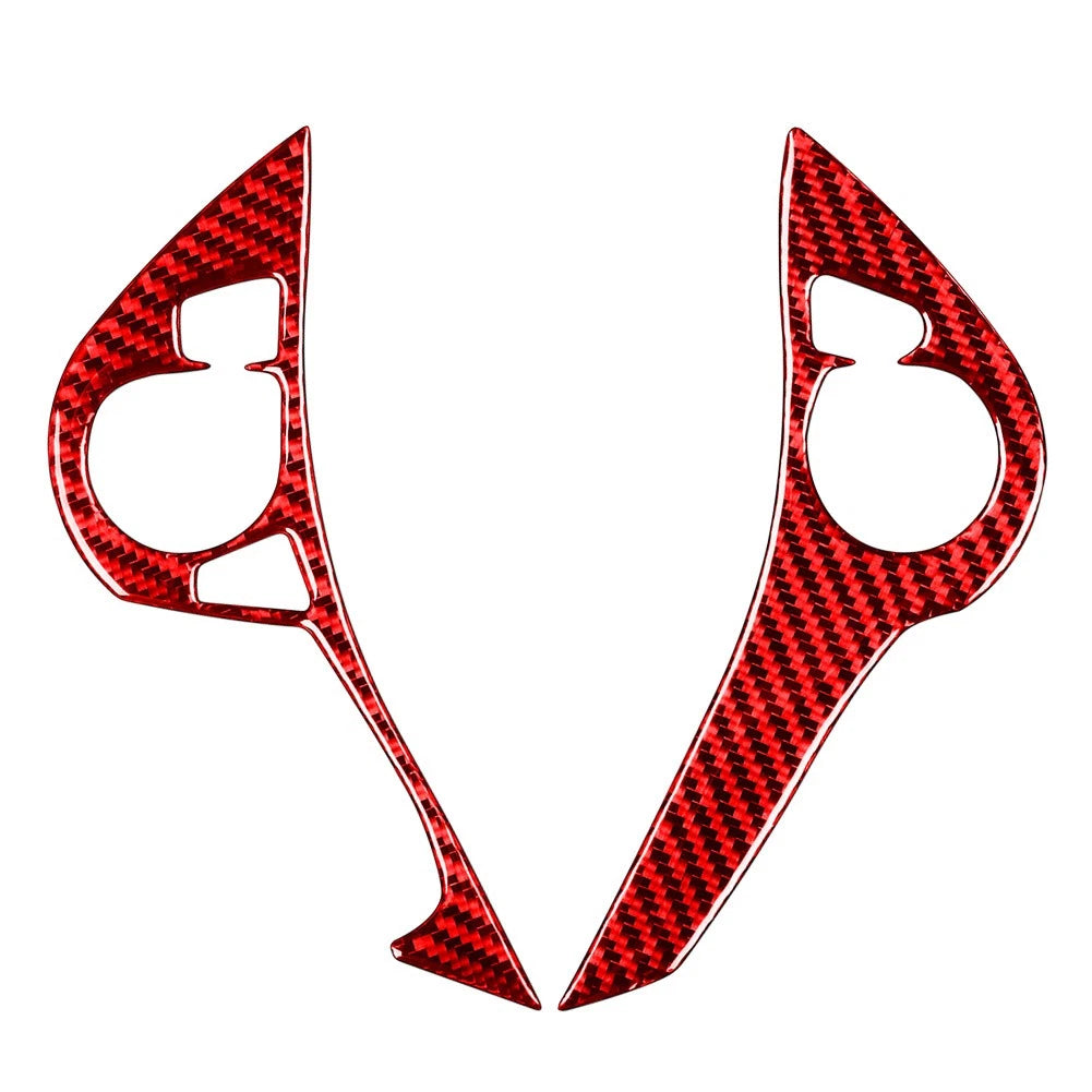 2X Carbon Fiber Steering Wheel Button Cover for Honda Accord (2013–2017)