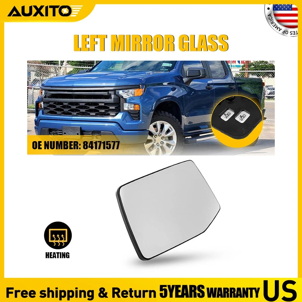 Heated Driver Side Mirror Glass for Silverado Sierra 1500 2500 3500 HD (2019–2024)