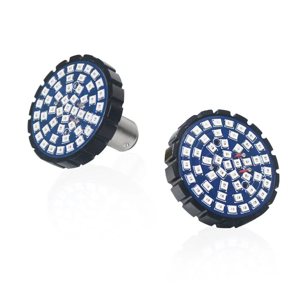 2X Bullet Rear Red LED Turn Signal Lights for Harley Touring Dyna