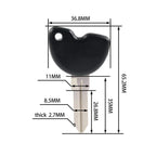 Uncut Blade Blank Key for Vespa Piaggio Fly 125 200 250 300 GTV (2005-2023)