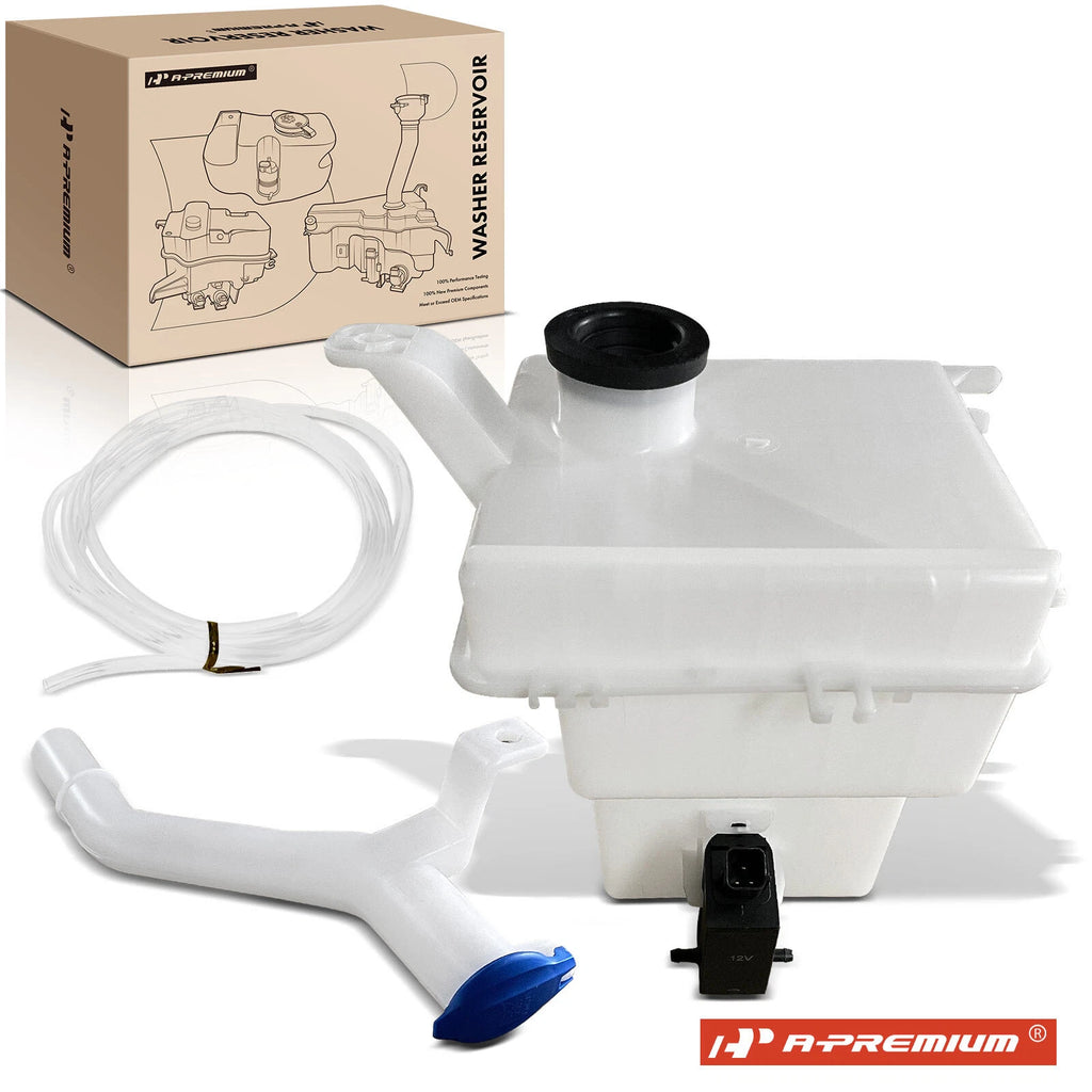 Windshield Washer Reservoir with Cap, Pump & Sensor for Kia Rio (2006–2011)