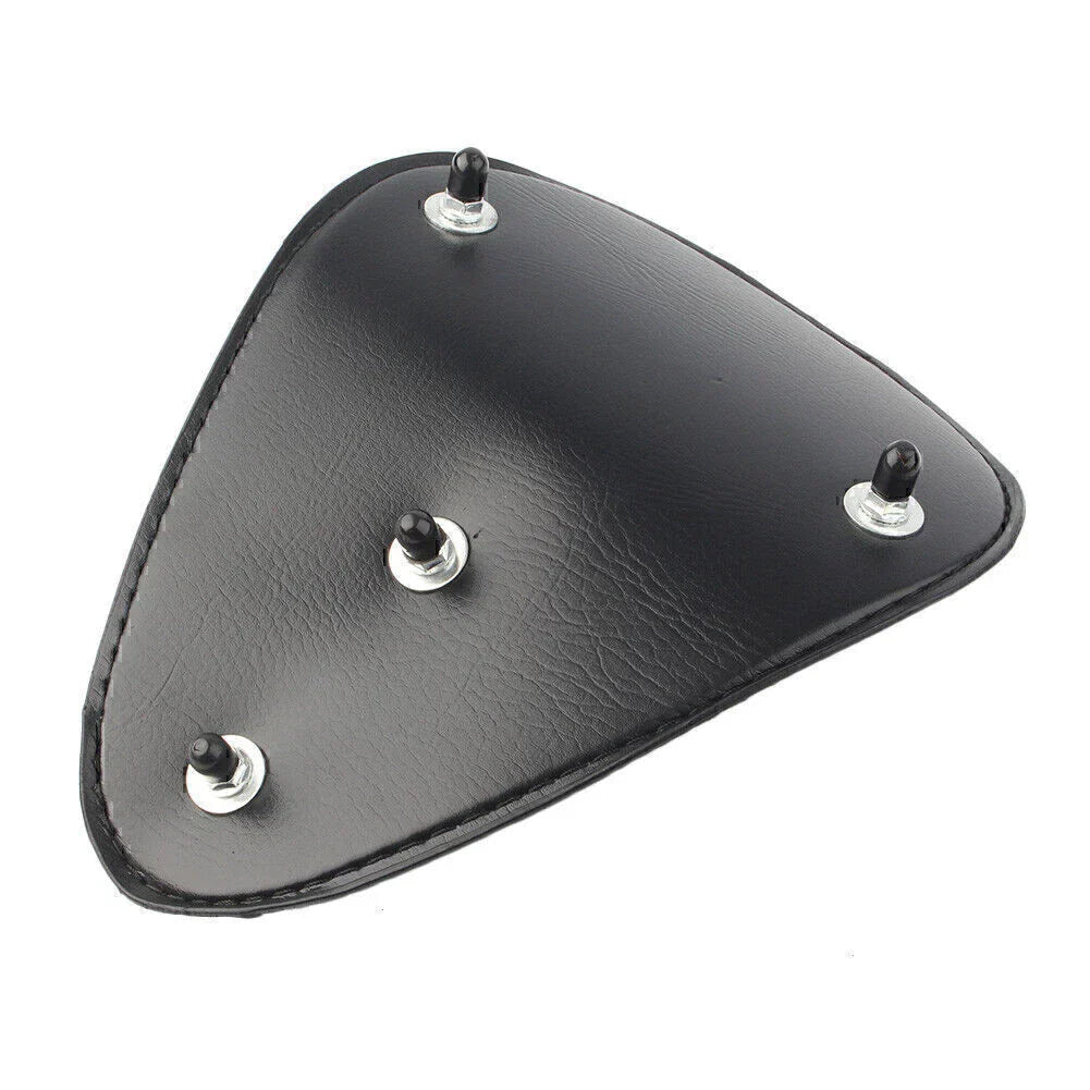 Black Alligator Leather Solo Driver Seat for Harley Bobber Chopper