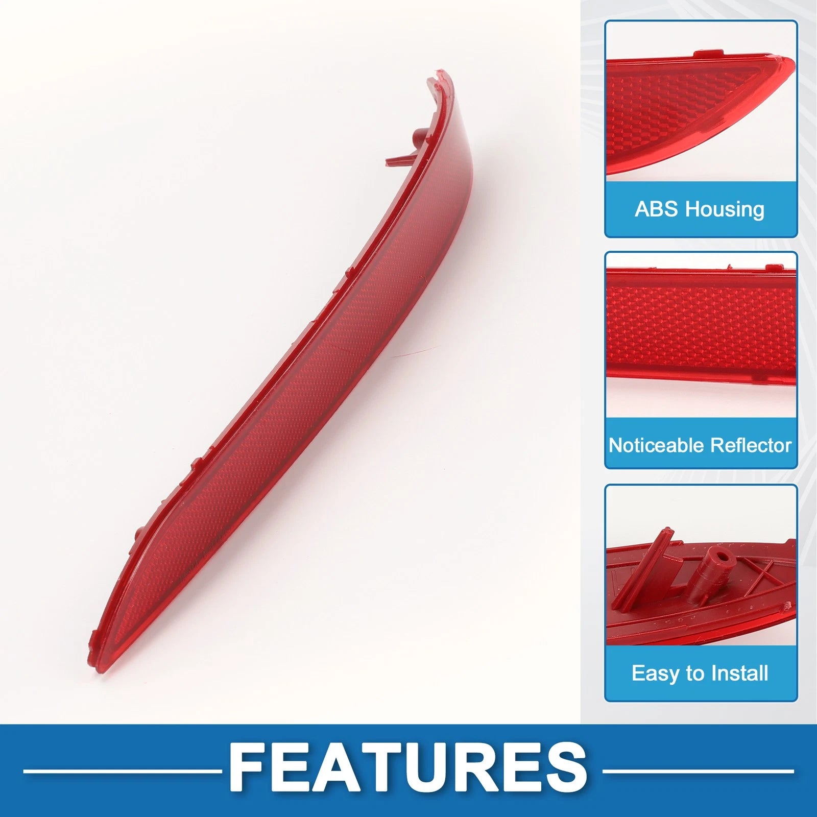 Rear Right Bumper Reflector No. 92406C1000 for Hyundai Sonata (2015–2017) Red
