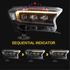 Set of 2 LED Headlight Assemblies for Ford Ranger (2015-2020)