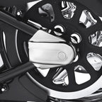 Chrome Rear Axle Covers for Harley Softail Slim Deluxe (2008–2017)