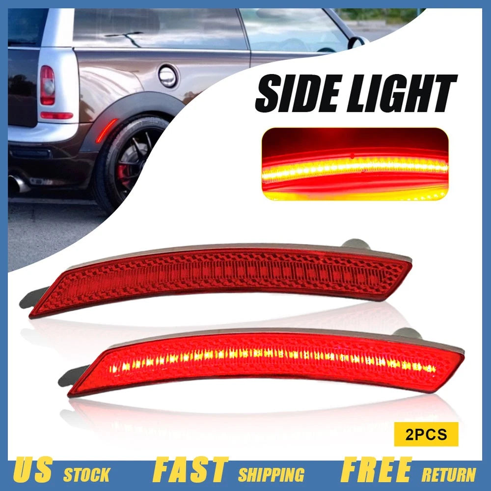 2PC LED Rear Side Marker Light for MINI Cooper R56 R55 R57 R58 R59 R60 R61 (2007–2016)