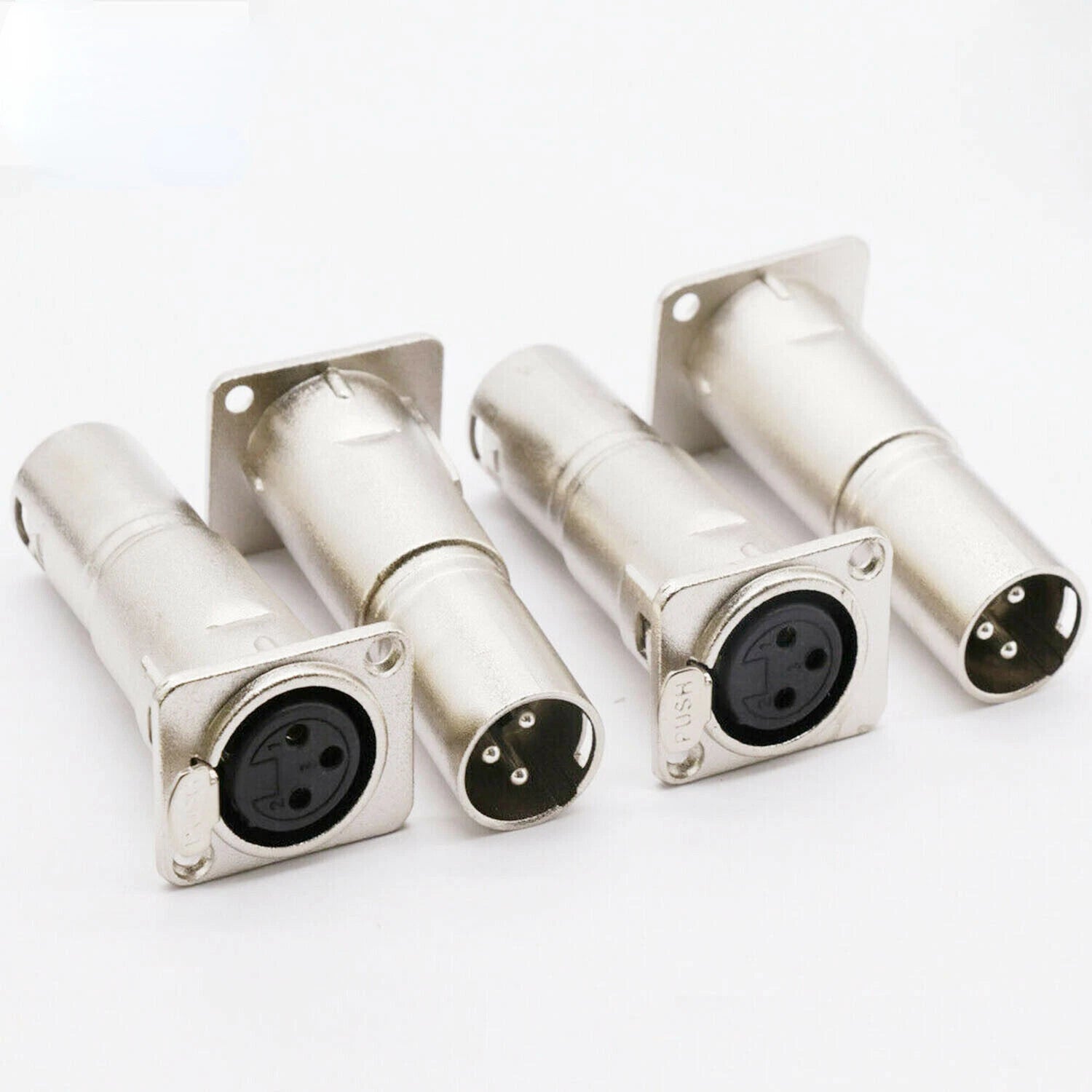 8x 3Pin XLR Female to Male Audio Pass Through Connector Adapter