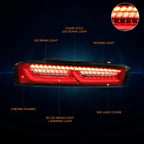 LED Bar Sequential Turn Signal Tail Brake Reverse Lights for Chevy Camaro (2016–2018)