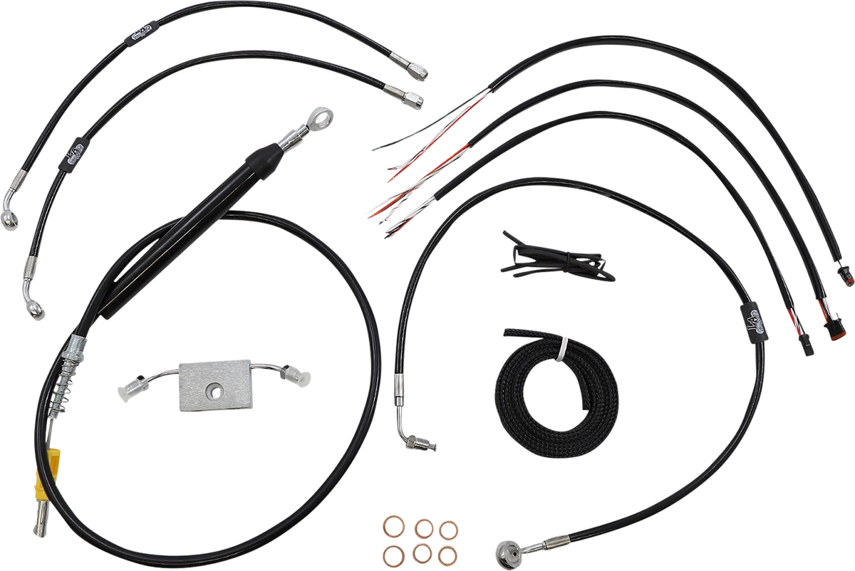 Handlebar Cable/Brake Line Kit for LA Choppers (12")
