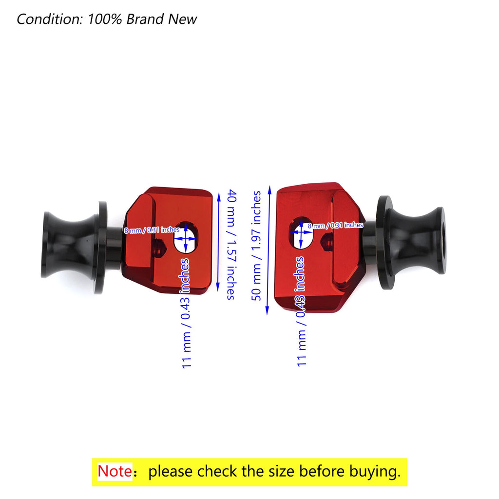 Chain Adjuster Block with Stand Spool for Honda CB650R CBR650R (2019–2020) Red