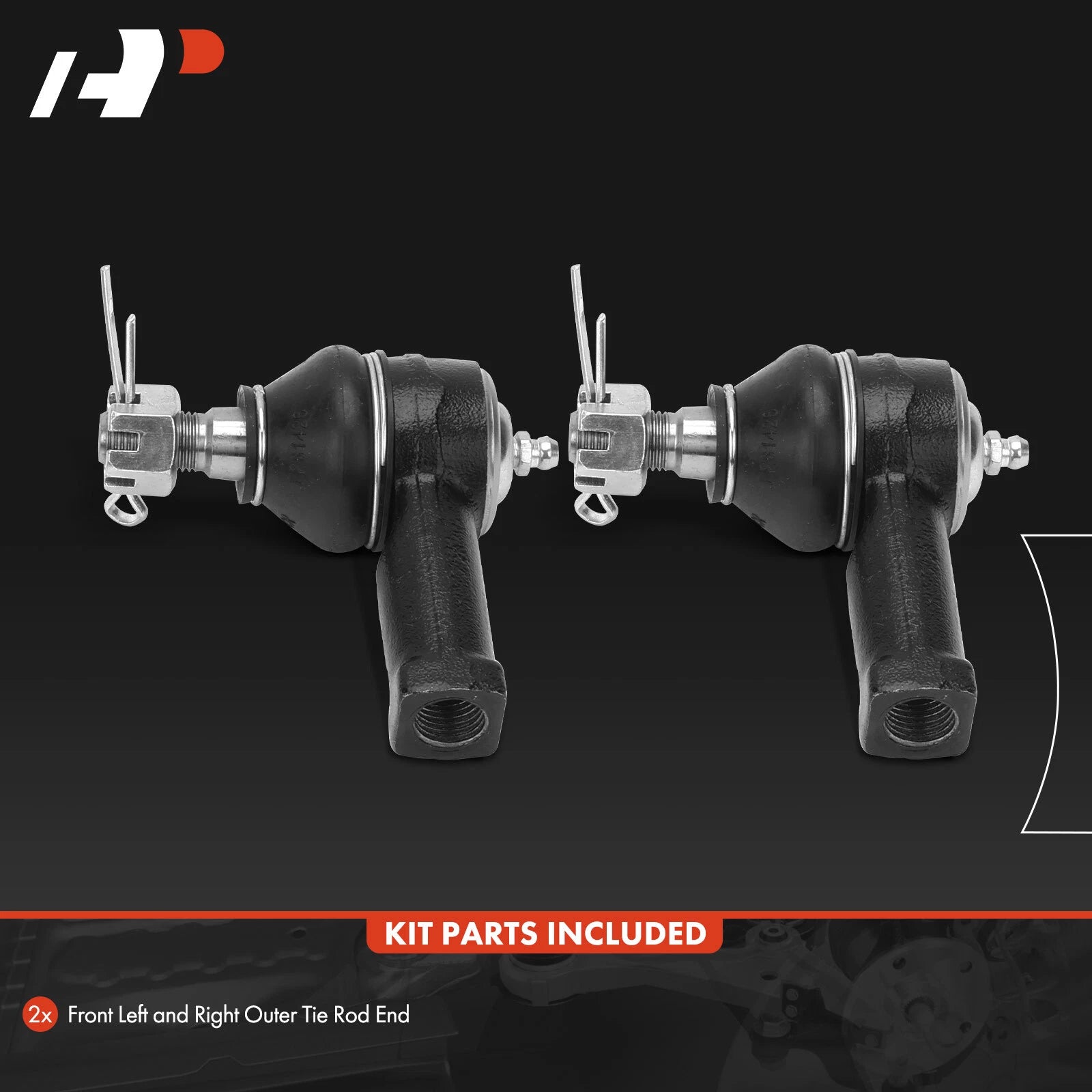 2X Front Outer Tie Rod End for Mitsubishi 3000GT (1991-1999)