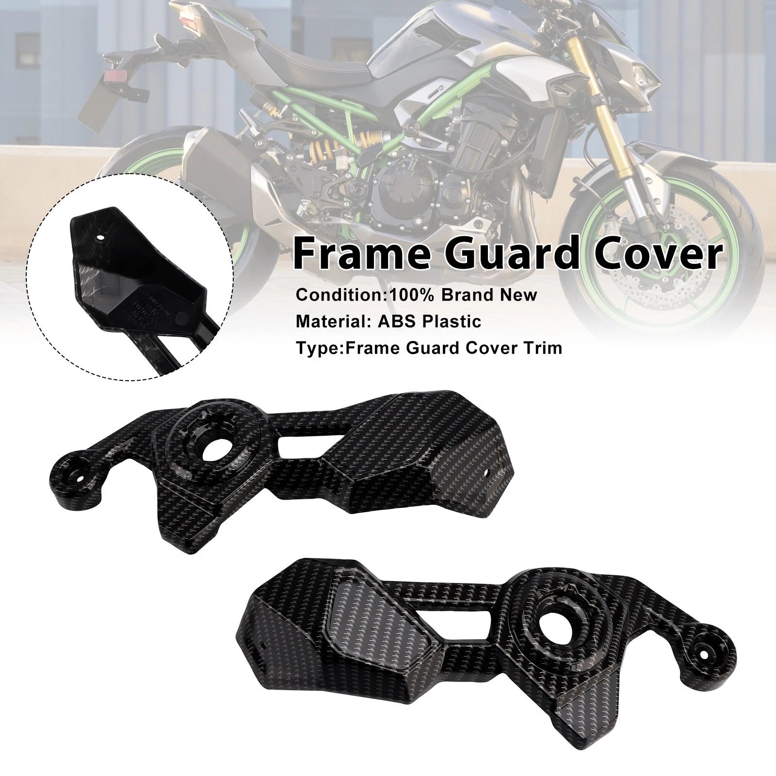 Frame Side Cover Panel Guard for Kawasaki Z900 (2025–2026) Carbon