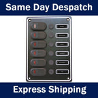 6 Gang Waterproof Switch Panel for Universal Use (12/24 Volt)