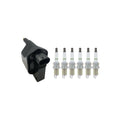 Hitachi Ignition Coil & 6 NGK Platinum Spark Plugs for Ram 1500 (1994–2001)