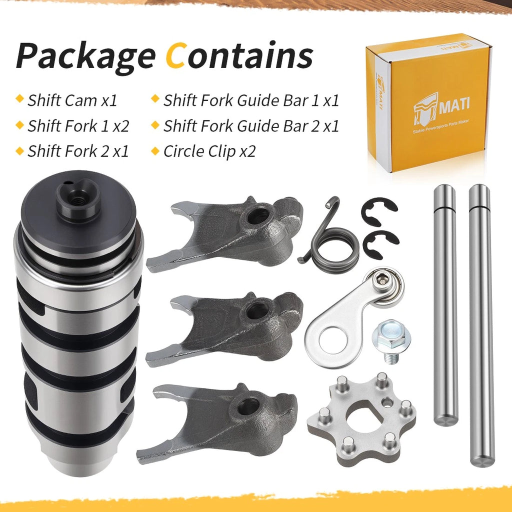 Shift Cam & Forks Cam Shifting Transmission for Yamaha Banshee 350 (1987–2006)