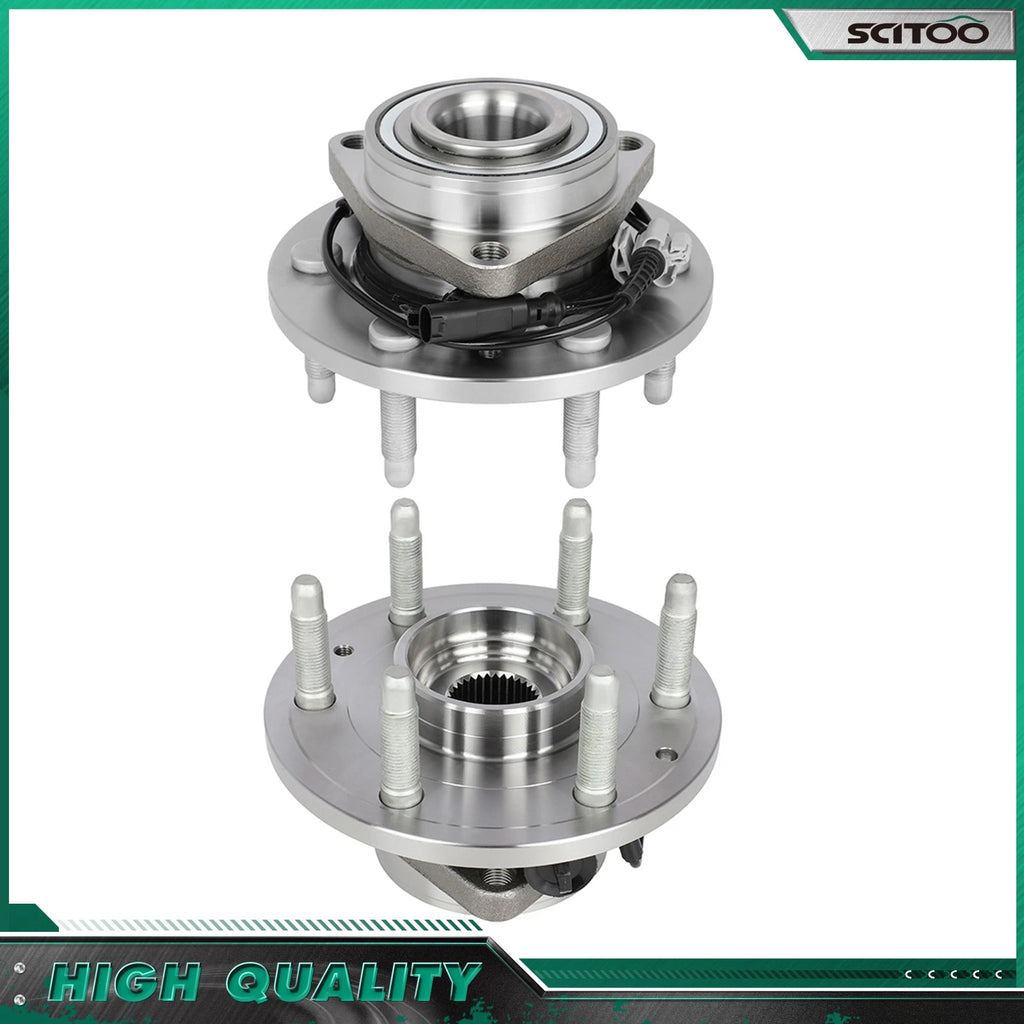 2 Front Wheel Hub Bearings for Chevy Silverado 1500, GMC Sierra, Cadillac Escalade (2007–2018)