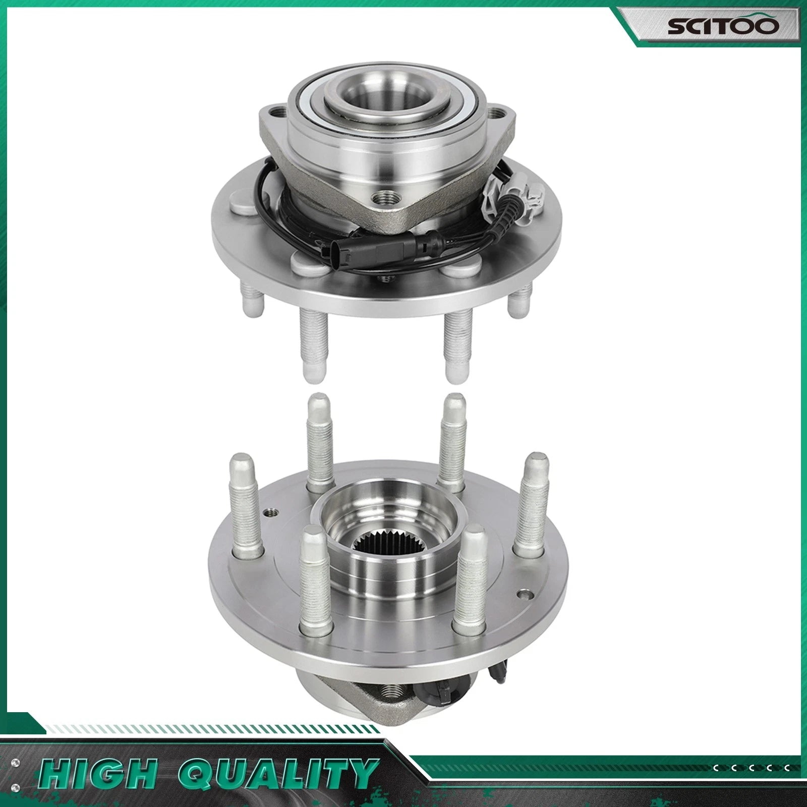 2 Front Wheel Hub Bearings for Chevy Silverado 1500, GMC Sierra, Cadillac Escalade (2007–2018)