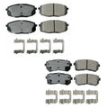 Set of 4 Akebono ProACT Ceramic Brake Pads for Hyundai Elantra Kia Forte