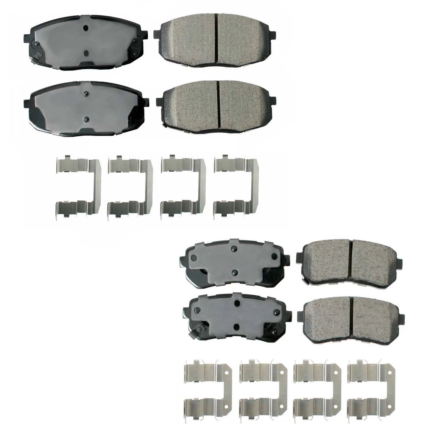 Set of 4 Akebono ProACT Ceramic Brake Pads for Hyundai Elantra Kia Forte