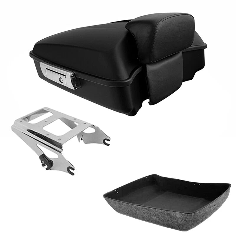 Chopped Trunk Pad Mount for Harley Touring Road King (2009–2013) Matte Black