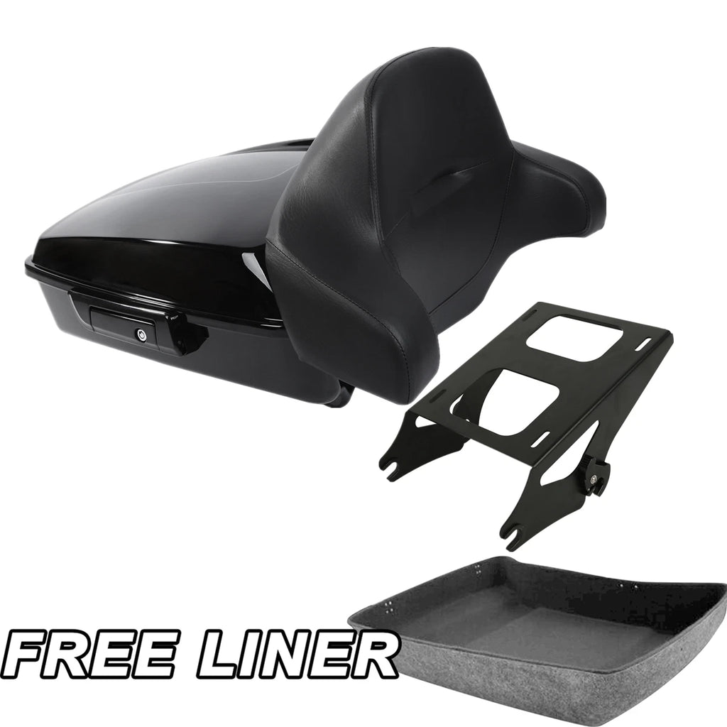 Chopped Trunk with Backrest Mount Rack for Harley Touring Street Glide (2014–2026)