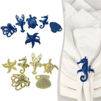 Set of 6 Decorative Napkin Rings for Table Settings