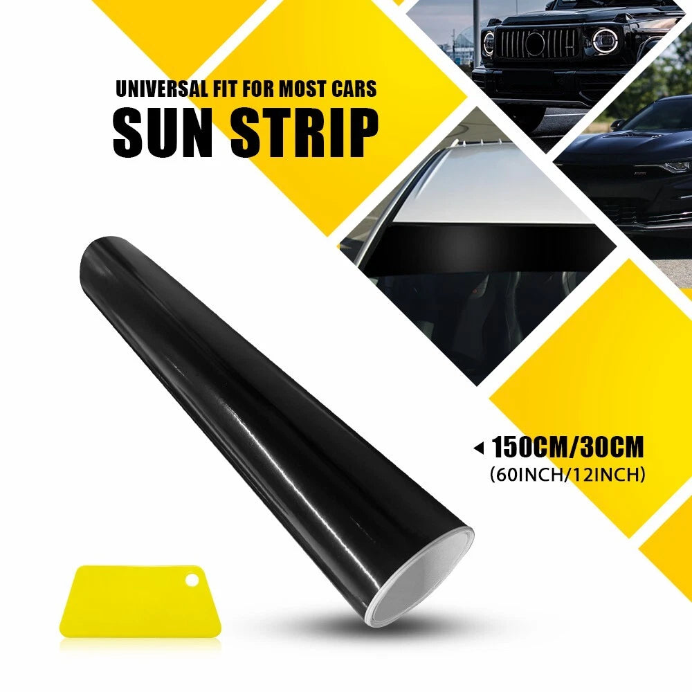 Sun Strip Visor for Windshield (12") - Premium Vinyl Decal