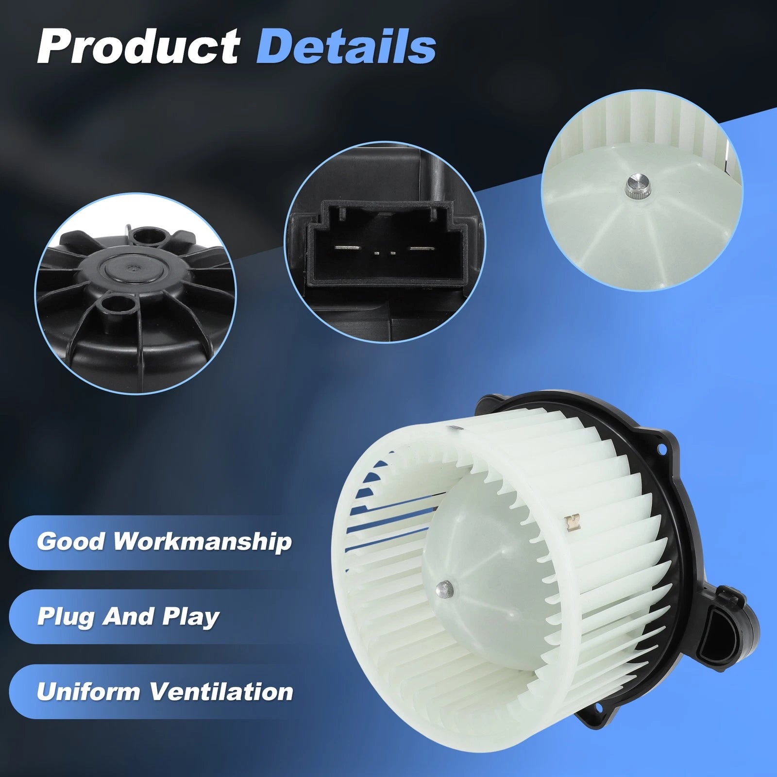 HVAC Heater Blower Motor Fan for Kia Niro, Hyundai Ioniq (2017–2019) 700345