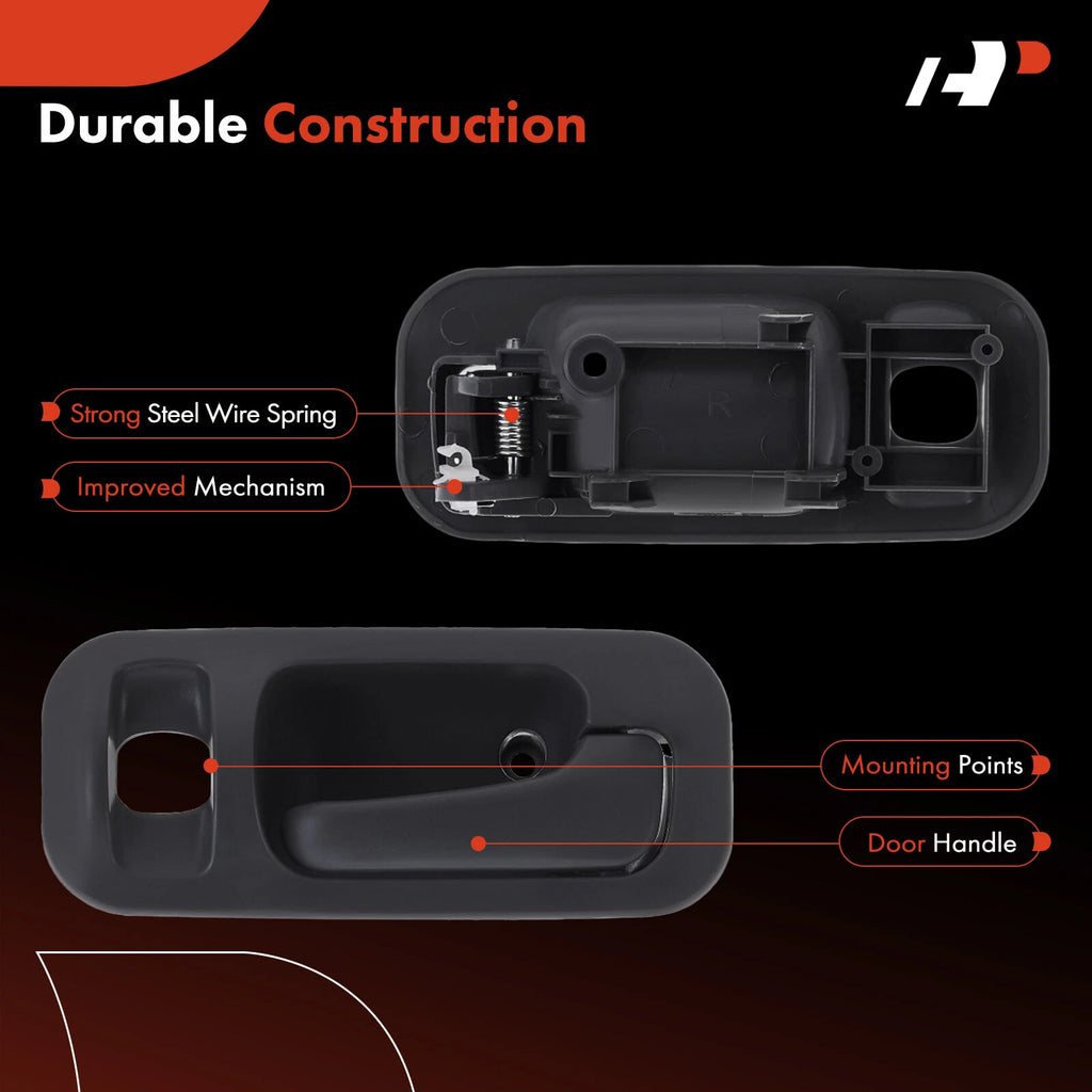 Rear Right Gray Interior Door Handle for Honda Civic (1992-1995)