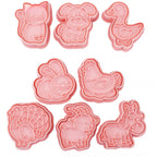 8 Piece Farm Animal Cookie Cutters for Baking Tools