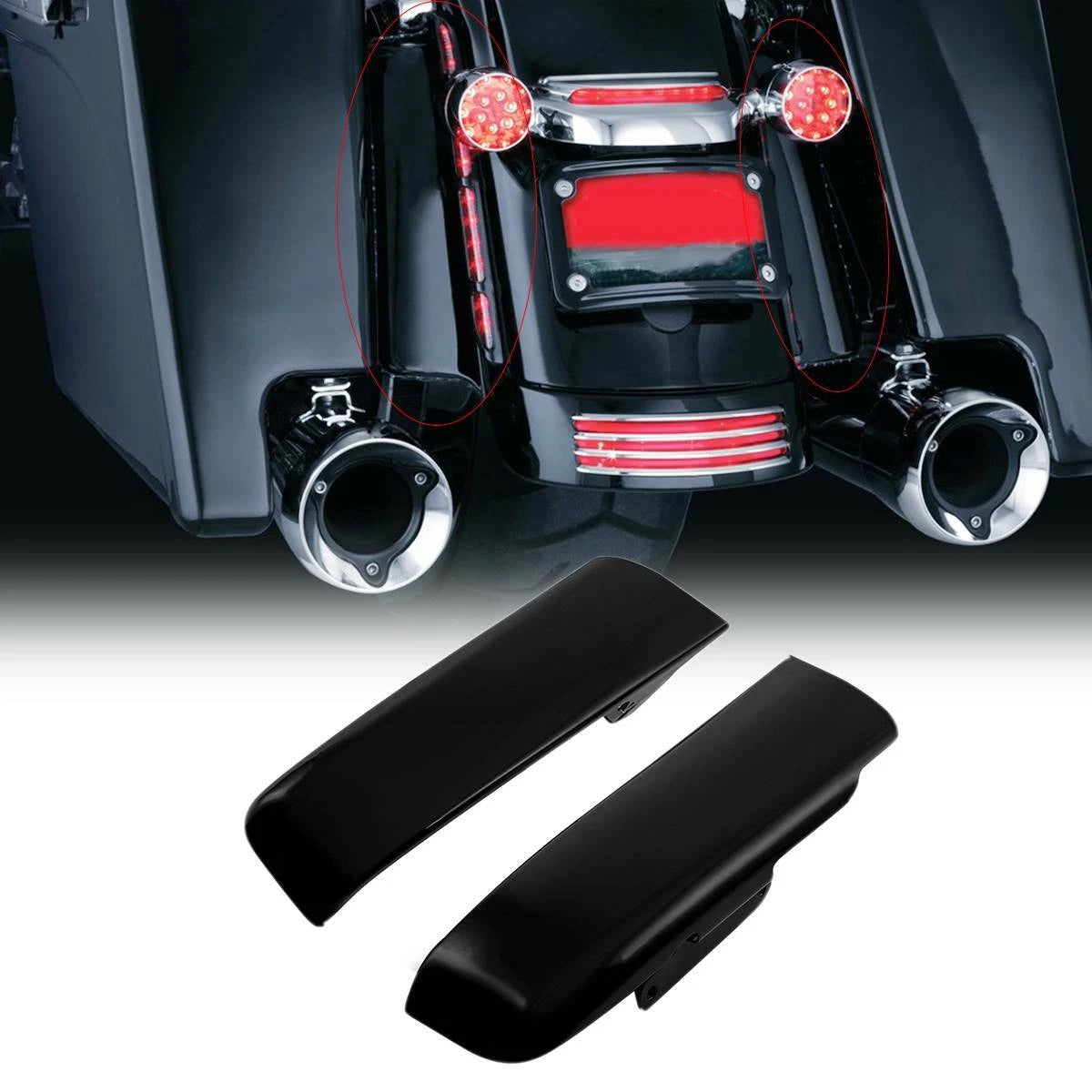 Fender Saddlebags Solid Strips for Harley Touring Electra Road Glide (2014–2022)