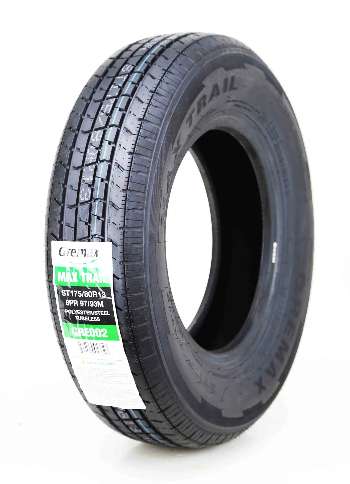 GREMAX ST175/80R13 Trailer Tire 8 Ply LR D 97/93M Steel Belted Radial