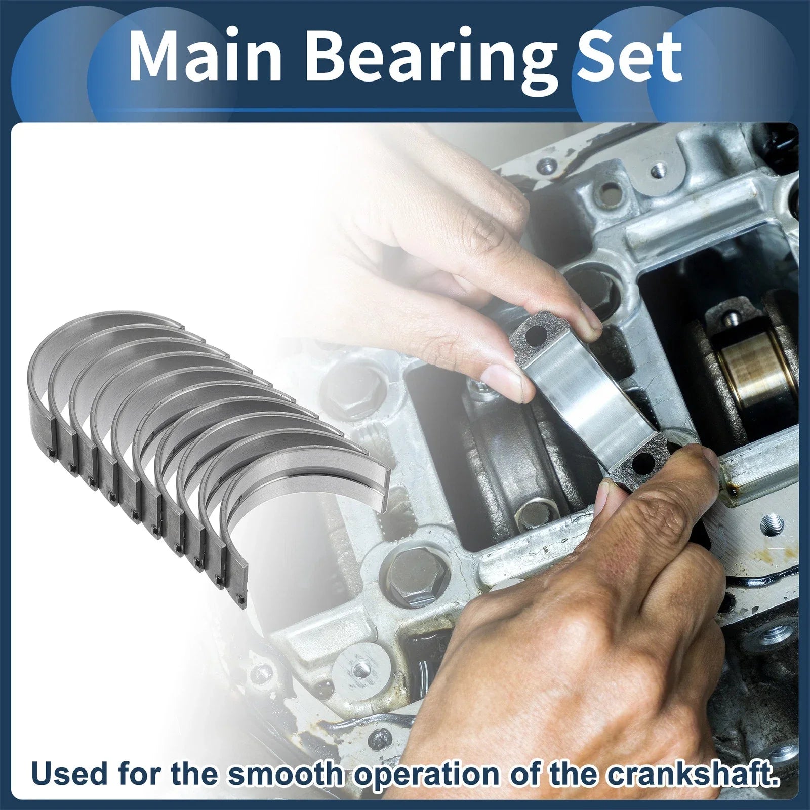 Main Bearing Set for Mercedes-Benz C200 (2003-2014) - 10 Pcs
