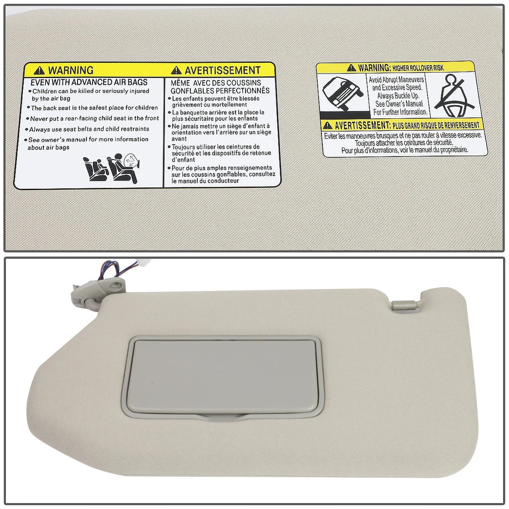OE Style Interior Left Driver Sun Visor for Pathfinder/Infiniti (2013–2019)
