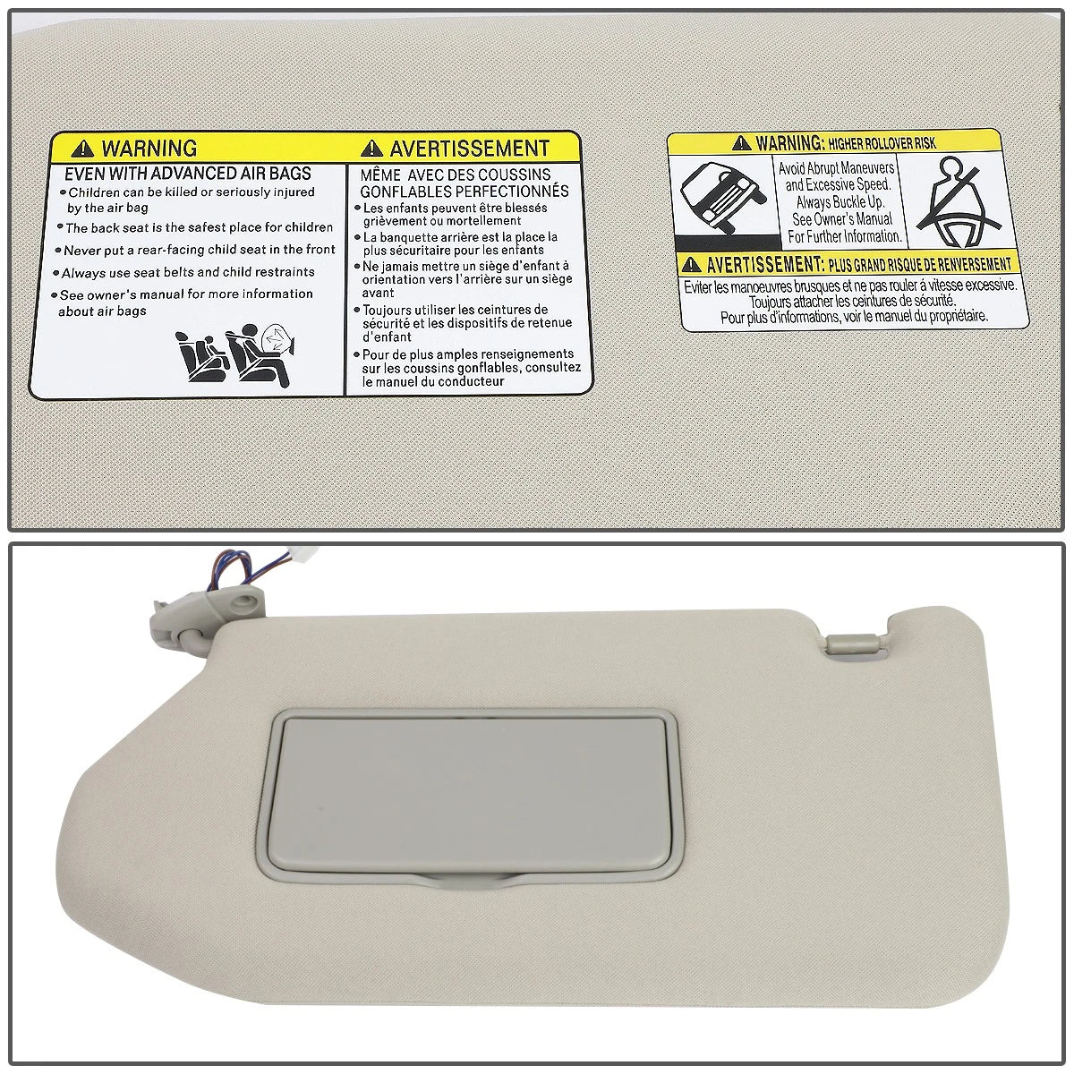 OE Style Interior Left Driver Sun Visor for Pathfinder/Infiniti (2013–2019)