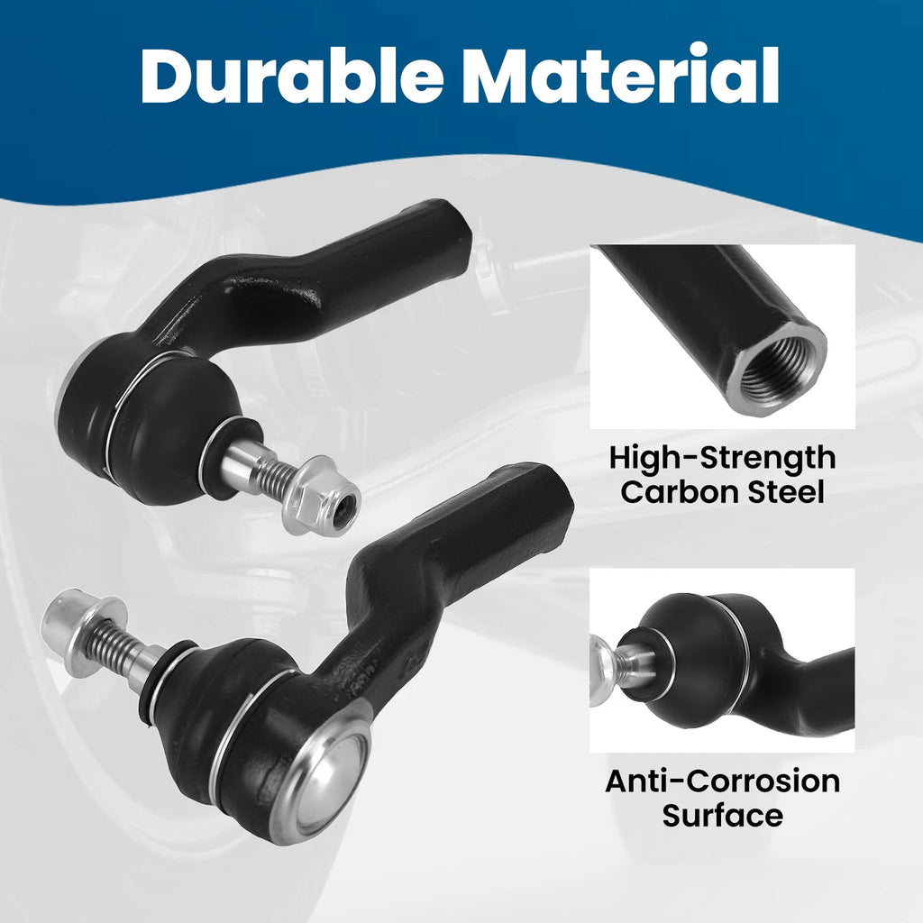 Front Left Right Outer Tie Rod for Ford Focus Escape (2000–2018) ES800954 ES800955 Steel